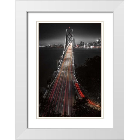 The Bay White Modern Wood Framed Art Print with Double Matting by Reed, Aaron