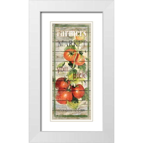 Tomatoes White Modern Wood Framed Art Print with Double Matting by Robinson, Carol
