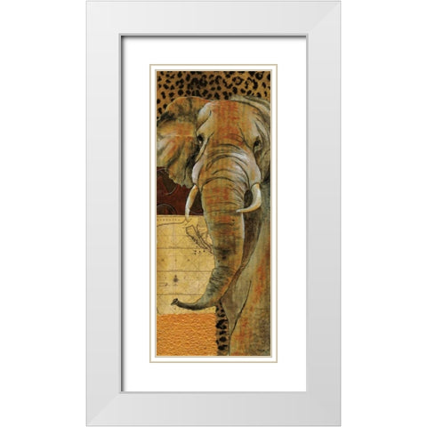 Out of Africa II White Modern Wood Framed Art Print with Double Matting by Tava Studios