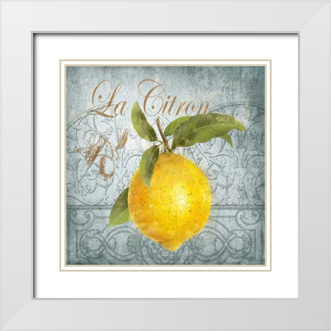 La Citron White Modern Wood Framed Art Print with Double Matting by Knutsen, Conrad