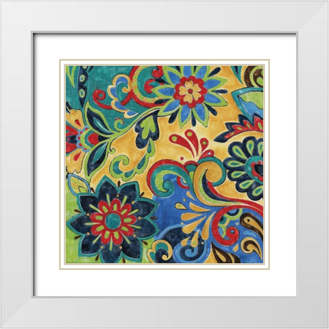 Celebration II White Modern Wood Framed Art Print with Double Matting by Donovan, Maria