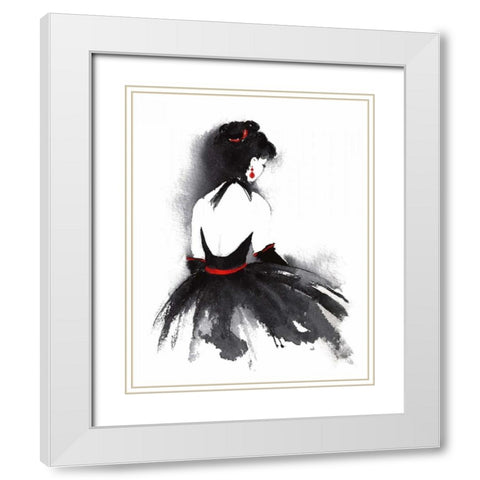Evening Out II White Modern Wood Framed Art Print with Double Matting by McNaughton, Rachel
