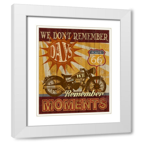 Remember Moments White Modern Wood Framed Art Print with Double Matting by Knutsen, Conrad