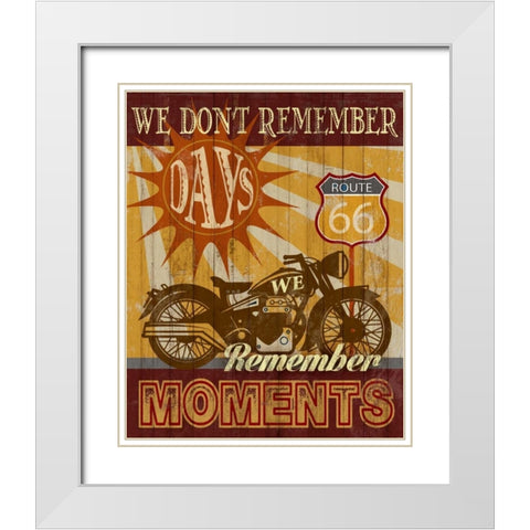 Remember Moments White Modern Wood Framed Art Print with Double Matting by Knutsen, Conrad