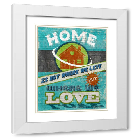 Where we Love White Modern Wood Framed Art Print with Double Matting by Knutsen, Conrad