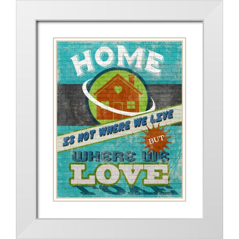 Where we Love White Modern Wood Framed Art Print with Double Matting by Knutsen, Conrad