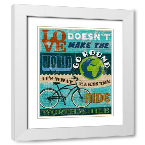 The Ride White Modern Wood Framed Art Print with Double Matting by Knutsen, Conrad