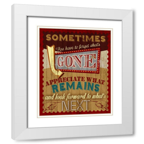 Whats Next White Modern Wood Framed Art Print with Double Matting by Knutsen, Conrad