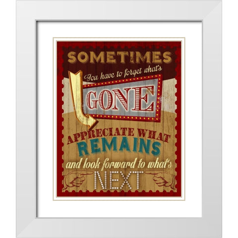 Whats Next White Modern Wood Framed Art Print with Double Matting by Knutsen, Conrad