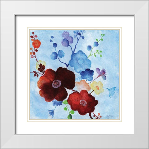 Japanese Garden I White Modern Wood Framed Art Print with Double Matting by Tava Studios