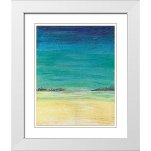 Tropics I White Modern Wood Framed Art Print with Double Matting by Coopersmith, Justin