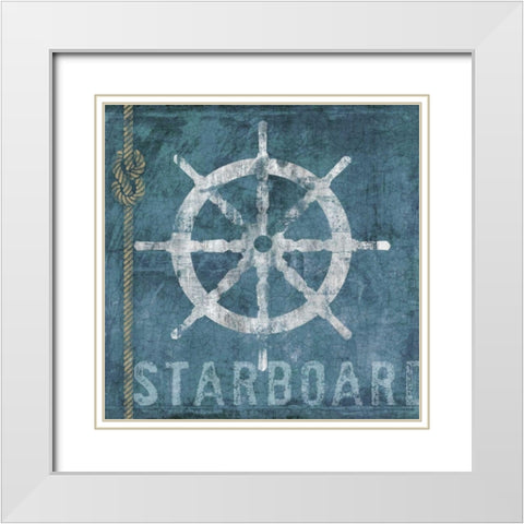 Starboard White Modern Wood Framed Art Print with Double Matting by Knutsen, Conrad