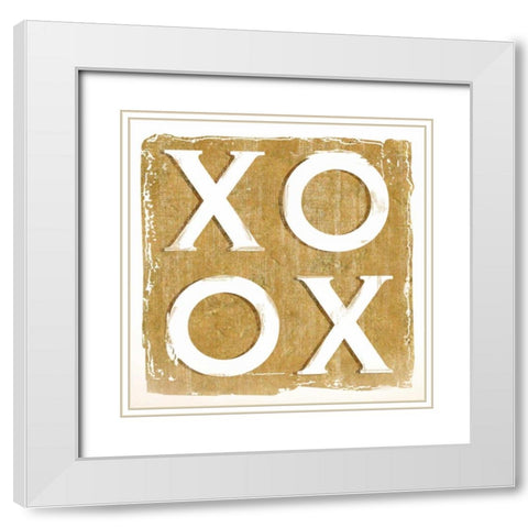 Hugs and Kisses White Modern Wood Framed Art Print with Double Matting by Donovan, Kelly