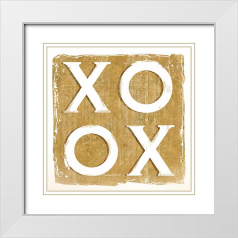 Hugs and Kisses White Modern Wood Framed Art Print with Double Matting by Donovan, Kelly