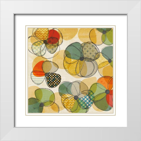 Sketchbook Pansy I White Modern Wood Framed Art Print with Double Matting by Craven, Katrina