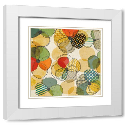 Sketchbook Pansy II White Modern Wood Framed Art Print with Double Matting by Craven, Katrina