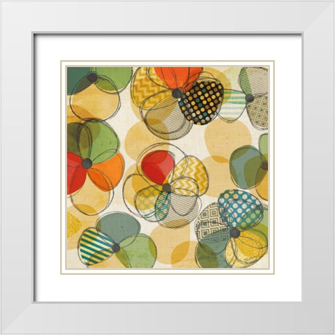 Sketchbook Pansy II White Modern Wood Framed Art Print with Double Matting by Craven, Katrina