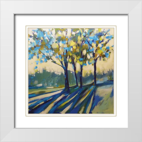 Long Shadows White Modern Wood Framed Art Print with Double Matting by Margulis, Karen