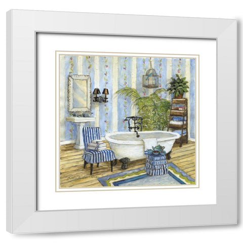 Guest Ready II White Modern Wood Framed Art Print with Double Matting by Olson, Charlene