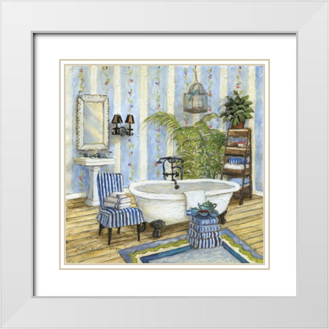 Guest Ready II White Modern Wood Framed Art Print with Double Matting by Olson, Charlene