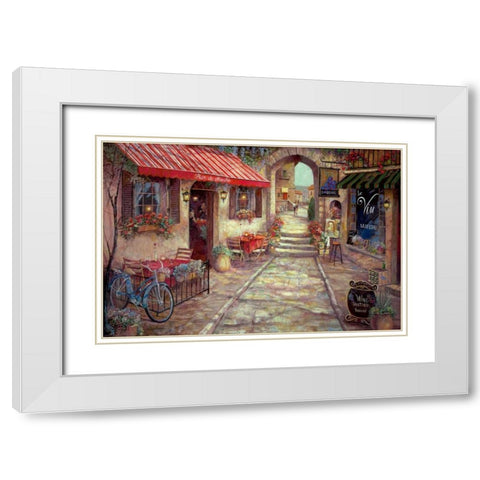 Bar du Marche White Modern Wood Framed Art Print with Double Matting by Manning, Ruane