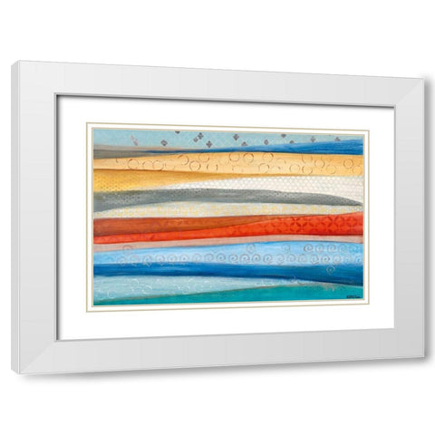 Layers of the Earth White Modern Wood Framed Art Print with Double Matting by Tava Studios