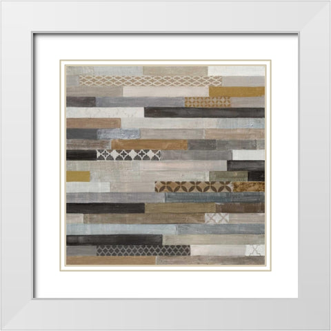 Notion of Line White Modern Wood Framed Art Print with Double Matting by Tava Studios