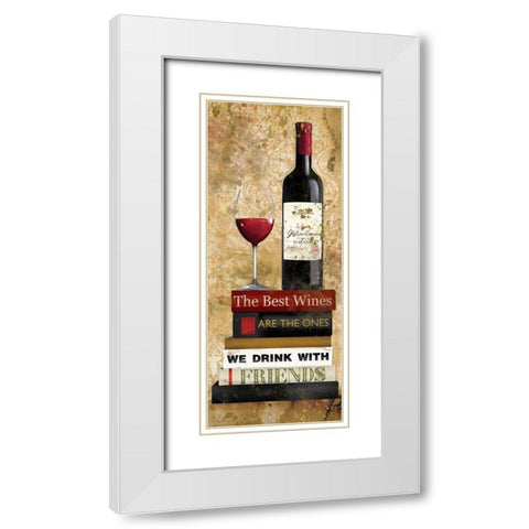 Best Red White Modern Wood Framed Art Print with Double Matting by Robinson, Carol