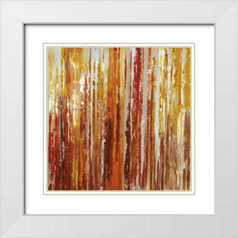 Moving Forward White Modern Wood Framed Art Print with Double Matting by Nan