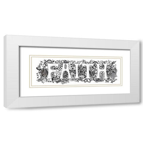 Faith White Modern Wood Framed Art Print with Double Matting by Olson, Charlene