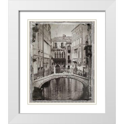 Venice Romance II White Modern Wood Framed Art Print with Double Matting by Jackson, Susan