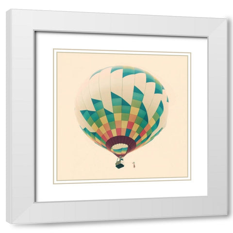 Up and Away III White Modern Wood Framed Art Print with Double Matting by Jackson, Susan