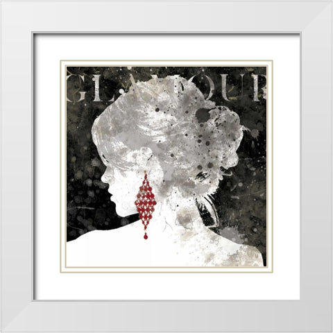 Fashion Silhouette II White Modern Wood Framed Art Print with Double Matting by Robinson, Carol