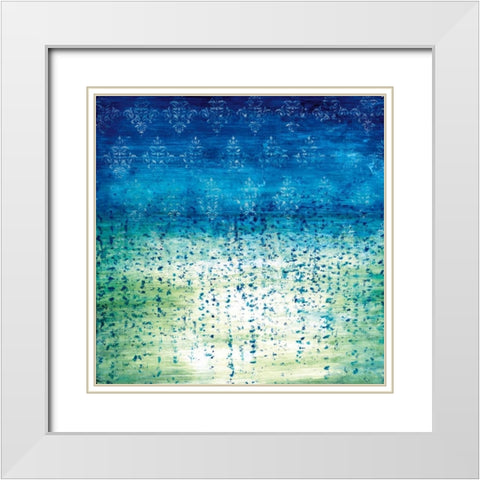 Mirage White Modern Wood Framed Art Print with Double Matting by Tava Studios