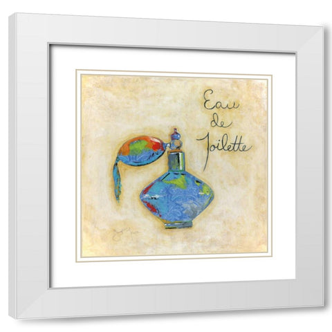 Toilette White Modern Wood Framed Art Print with Double Matting by Tava Studios