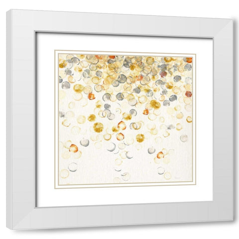Golden Tones White Modern Wood Framed Art Print with Double Matting by Craven, Katrina
