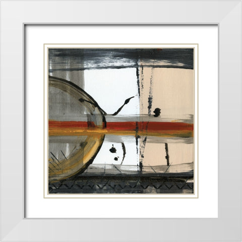 Brown Settlement II White Modern Wood Framed Art Print with Double Matting by Jill, Susan
