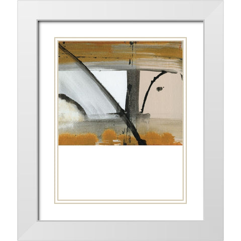 Brown Settlement IV White Modern Wood Framed Art Print with Double Matting by Jill, Susan