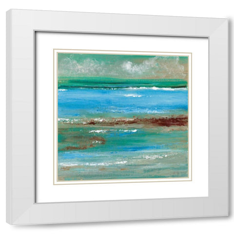 Tidal Pool III White Modern Wood Framed Art Print with Double Matting by Tava Studios