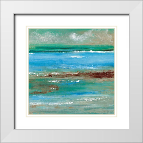 Tidal Pool III White Modern Wood Framed Art Print with Double Matting by Tava Studios
