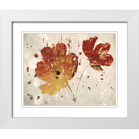 Splash of Spring II White Modern Wood Framed Art Print with Double Matting by Nan