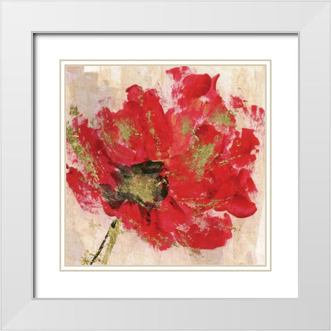 Red Infusion I White Modern Wood Framed Art Print with Double Matting by Craven, Katrina