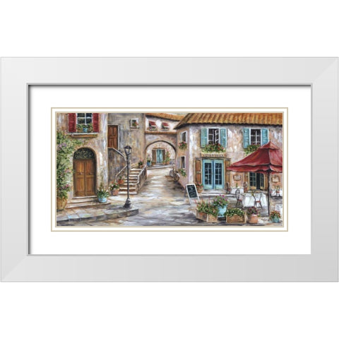 Pizzeria Trattoria White Modern Wood Framed Art Print with Double Matting by Dunlap, Marilyn