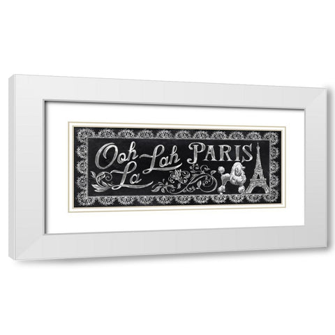 Ooh La Lah White Modern Wood Framed Art Print with Double Matting by Knutsen, Conrad