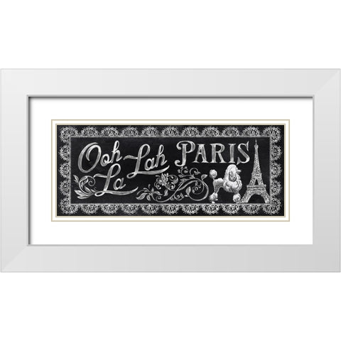 Ooh La Lah White Modern Wood Framed Art Print with Double Matting by Knutsen, Conrad
