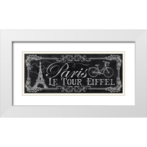 Le Tour Eiffel White Modern Wood Framed Art Print with Double Matting by Knutsen, Conrad