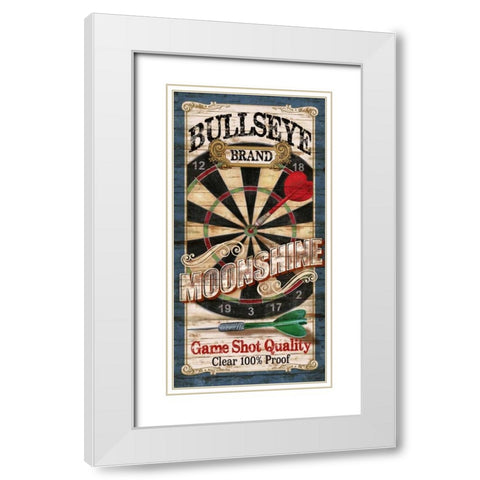Bullseye Moonshine White Modern Wood Framed Art Print with Double Matting by Knutsen, Conrad
