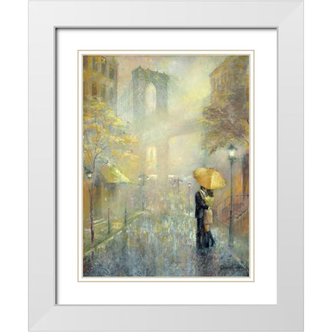 City Romance II White Modern Wood Framed Art Print with Double Matting by Manning, Ruane
