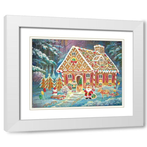 Santas Ginger White Modern Wood Framed Art Print with Double Matting by Manning, Ruane