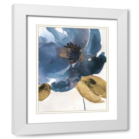 Blue Note I White Modern Wood Framed Art Print with Double Matting by Robinson, Carol